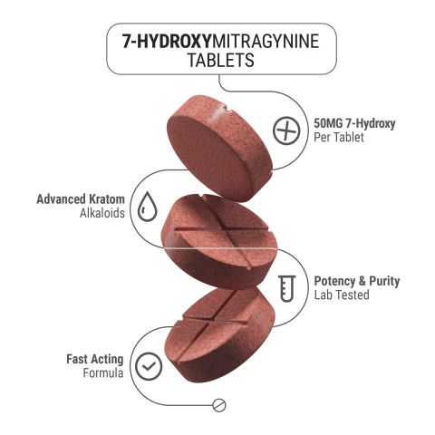 50mg 7-Hydroxy Tablets - Berries - Thumbnail 5