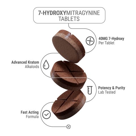 40mg 7-Hydroxy Tablets - Caramel - Thumbnail 5