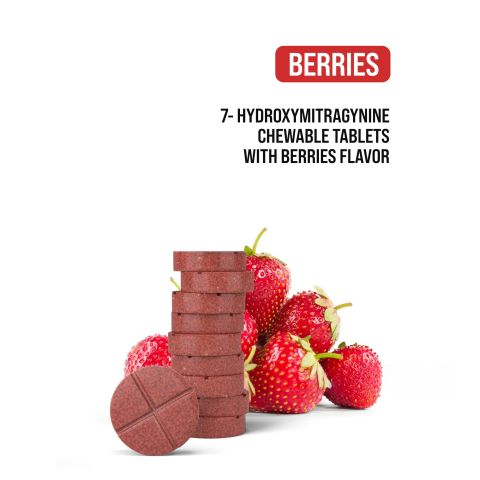 90mg 7-Hydroxy Tablets - Berries - Thumbnail 4