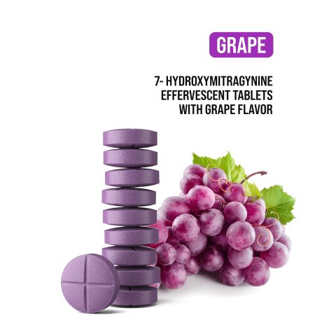 30mg 7-Hydroxy Effervescent Tablets - Grape - Thumbnail 4