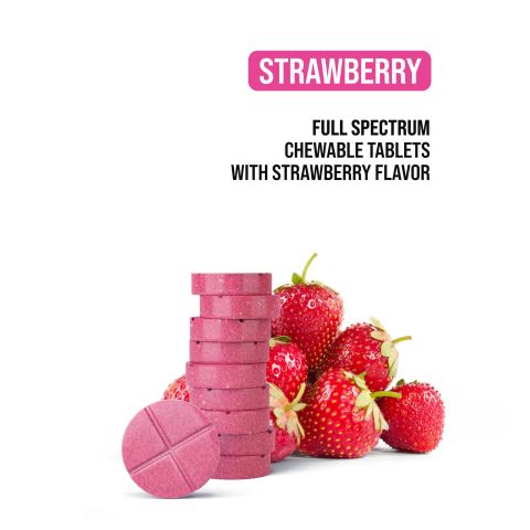 50mg Full Spectrum CBD Tablets - Strawberry - Thumbnail 4