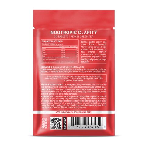 500mg - Nootropic Clarity - Mood Tablets - Thumbnail 8