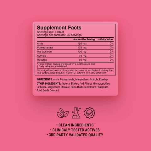 500mg - Skin Brightening SuperFruit - Mood Tablets - Thumbnail 9