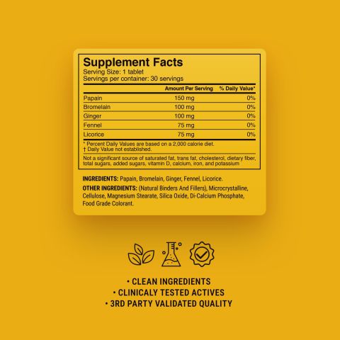 500mg - Digestive Enzyme - Mood Tablets - Thumbnail 9