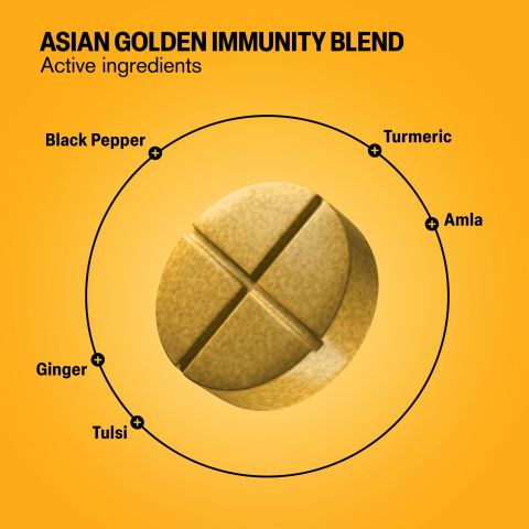 500mg - Asian Golden Immunity Blend - Mood Tablets - Thumbnail 5