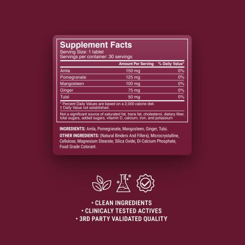 500mg - Fruit + Herb Immunity - Mood Tablets - Thumbnail 9